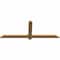 Ekena Millwork Eugene Smooth Timber Gable Bracket, Western Red Cedar, 60"W x 22"H x 1 1/2"D x 3 1/2"F, 9/12 Pitch GBW060X22X0204EUG00SWR - alternate 2